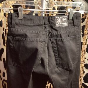 Vintage BONGO Midnight Black Cotton Denim Flares